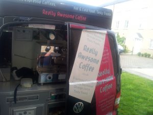 Rich at Really Awesome Coffee's Van